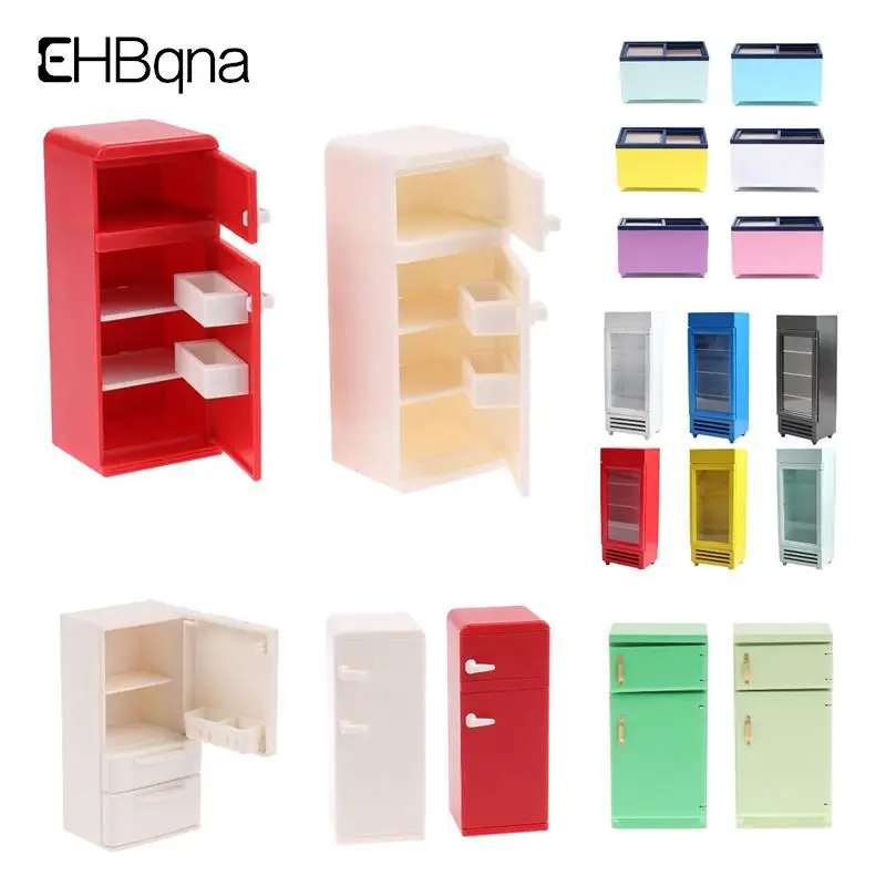 

16 видов 1:12 Миниатюрный Кукольный дом, холодильник, кухня, холодильник, морозильная камера для кукол, спальня, гостиная, аксессуары, детская и...