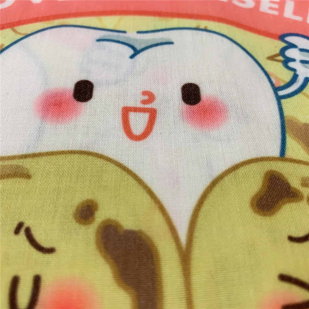 Милые зубки Patchwork Printed полиэстер хлопок ткань для ткани Дети домашнего текстиля Шитье Квилтинг DIY зубная клиника головной убор.