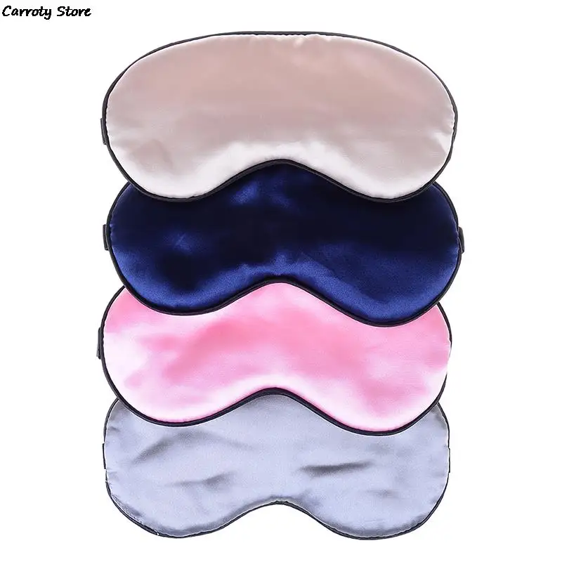 

Blindfold Eye Cover Night Sleeping Mask 1pc Travel Silk Sleep Mask Supple Eye Shade Portable Eyepatch Breathable Rest