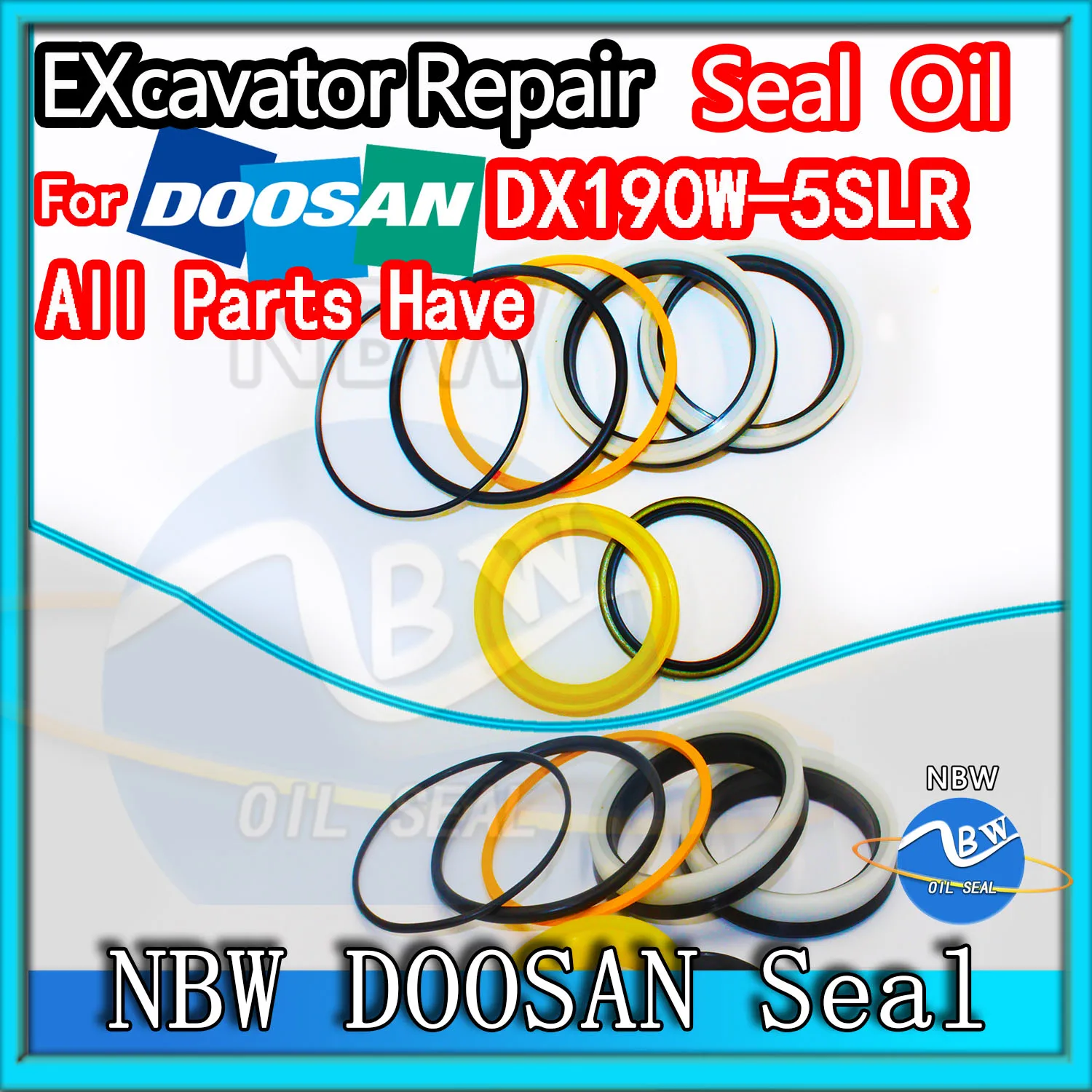 

For Doosan DX190W-5SLR Excavator Oil Seal Kit High Quality Repair DX190W 5SLR Spovel Hammer Construction Tool Set Pack Heavy