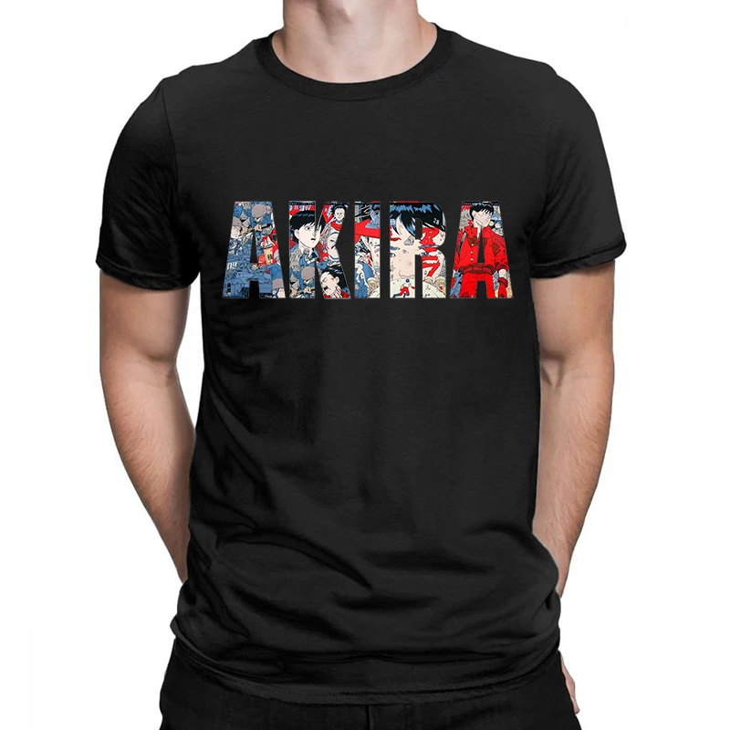 Аниме футболки Akira с принтом японского аниме Манга Харадзюку модная футболка