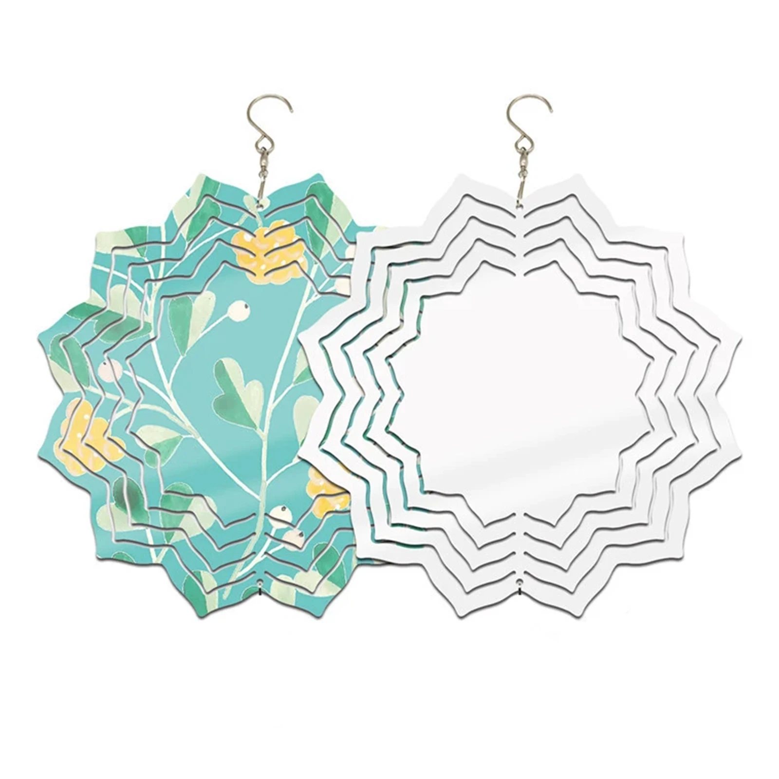 

Swirling Wind Chimes Decoration Set Spinner Suspension Decoration Sublimation Wind Rotator Wind Chime Decor For Yard Garden