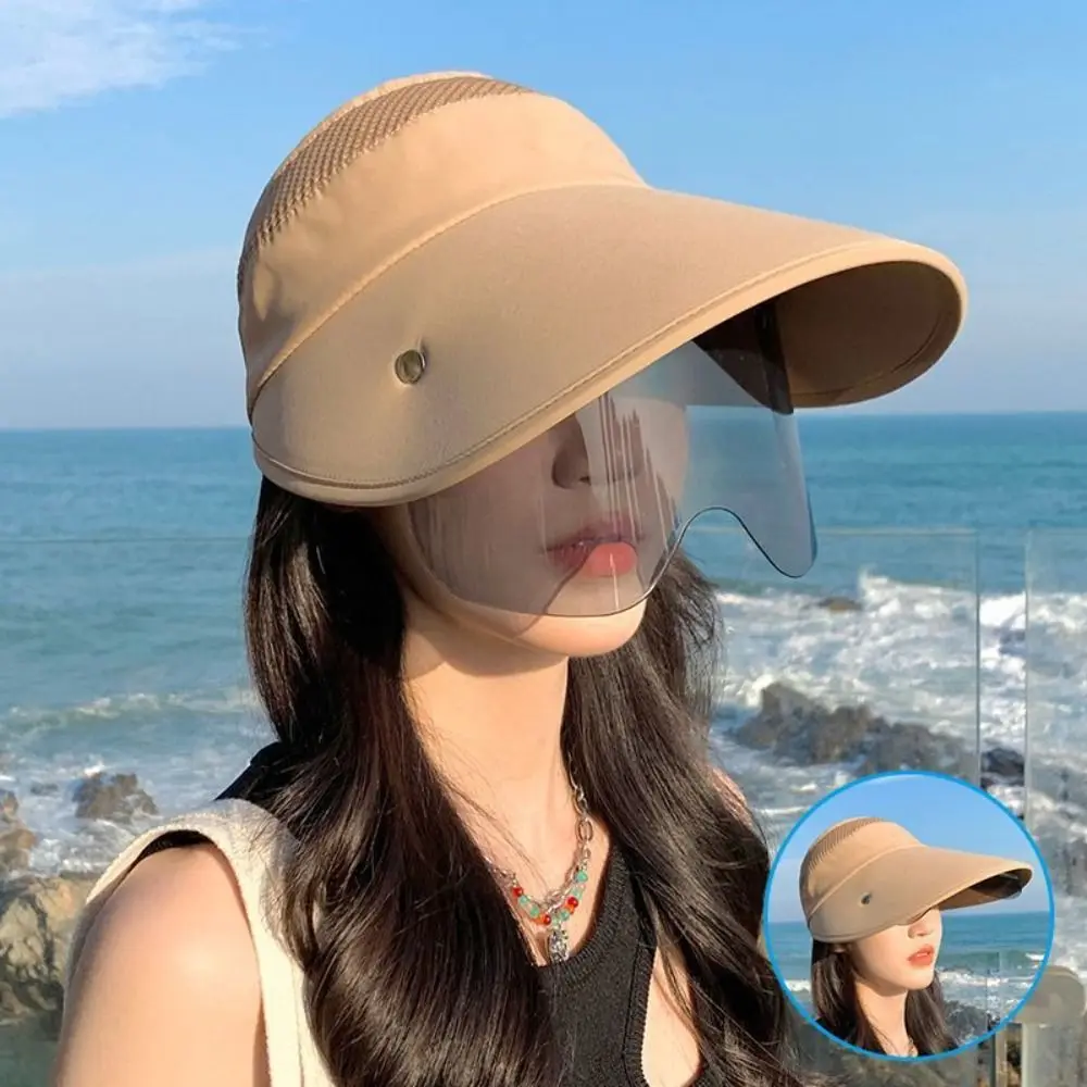 

Women Summer Empty Top Sun Hats Retractable Drawstring Visor Female Riding Outdoor Sports Cap Anti-UV Beach Hat Fishing Caps
