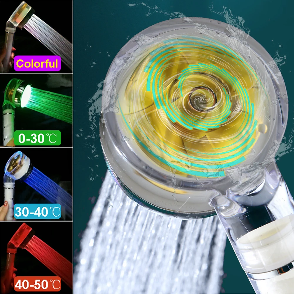 Светильник садка для душа светодиодсветодиодный с датчиком температуры 3/7