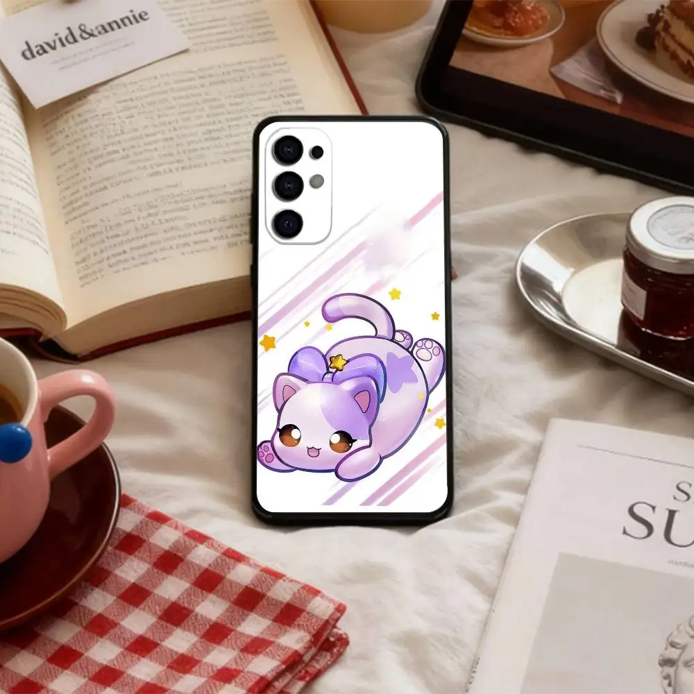 Фото Чехол для телефона A-Aphmau Meow Anime Cats для Samsung S 25,24,23,22,30,21,10,9,Ultra,Plus,Lite,FE,4,5 G, мягкий черный чехол №4
