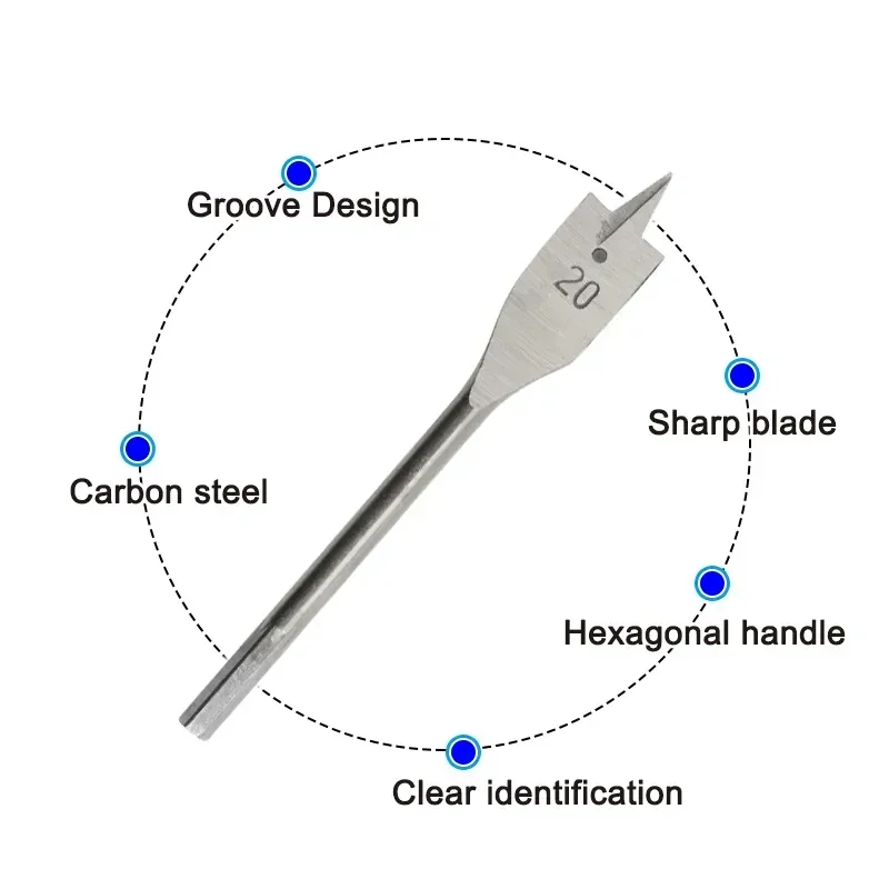 6 шт. деревообрабатывающее плоское сверло набор трехточечных сверл замок для