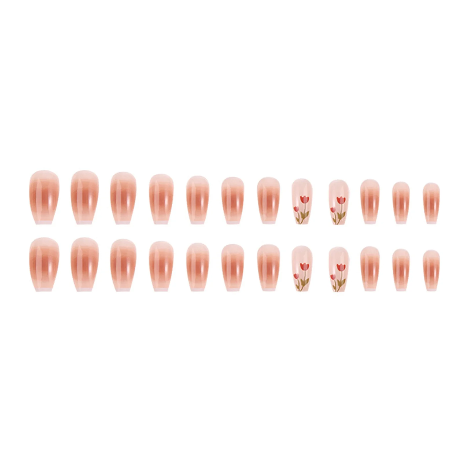 

24 шт. тюльпаны маникюрные нажимные ногти уникальный дизайн нажимные ногти для дизайна ногтей для начинающих практики