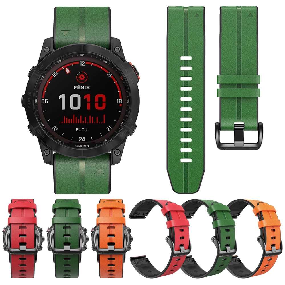 

Ремешок силиконовый для наручных часов Garmin Fenix 7 7X 6 6X 5 5X Plus