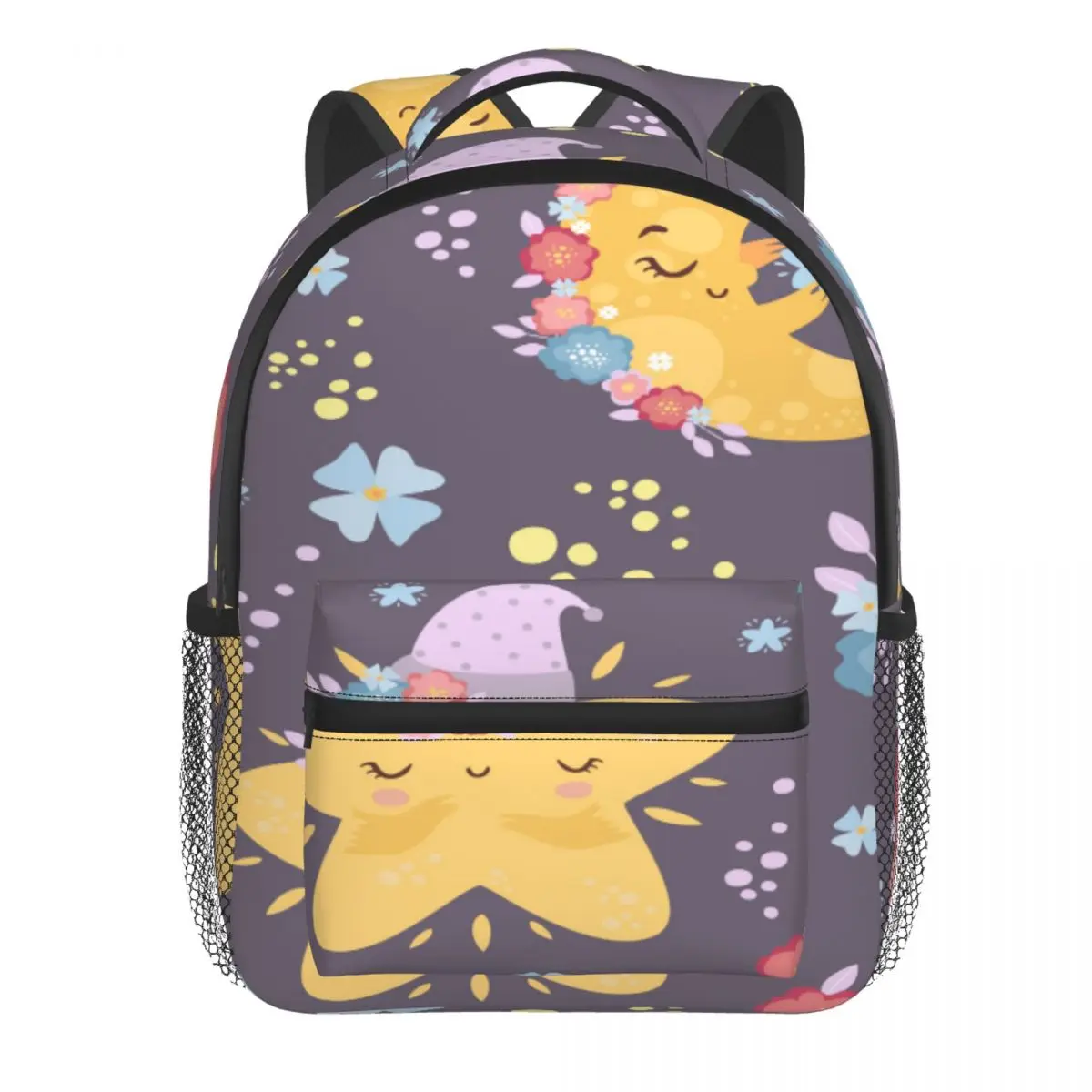Children Bag Cute Moon Stars Kids Bag Kindergarten Preschool Backpack for Boys Girls 3-4-6 Years Old