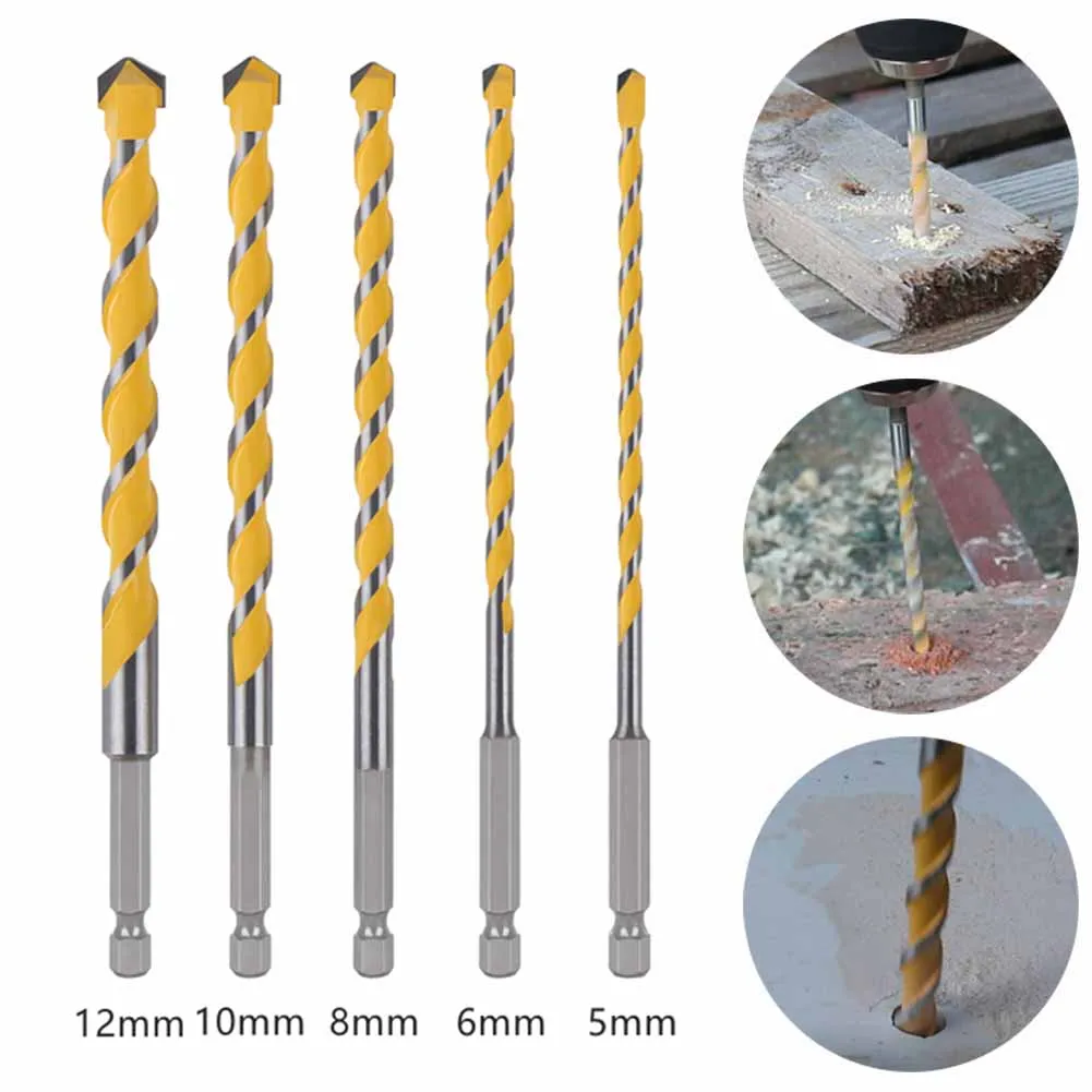 

1pc 160mm 1/4 Hex Shank Tungsten Carbide Drill Bit For Masonary Concrete Brick Stone Drilling Tools Accessories