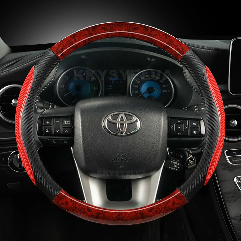 

Зернистость красного дерева для Toyota Fortuner 2016-2019 2021 Hilux 2015-2022 2019 2020, автомобильные аксессуары