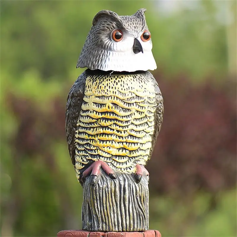 

Realistic Owls To Scare Away Squirrels Outdoor Garden Yard Pond Greenhouse Decor For Birds Pigeons Multifunctional Garden