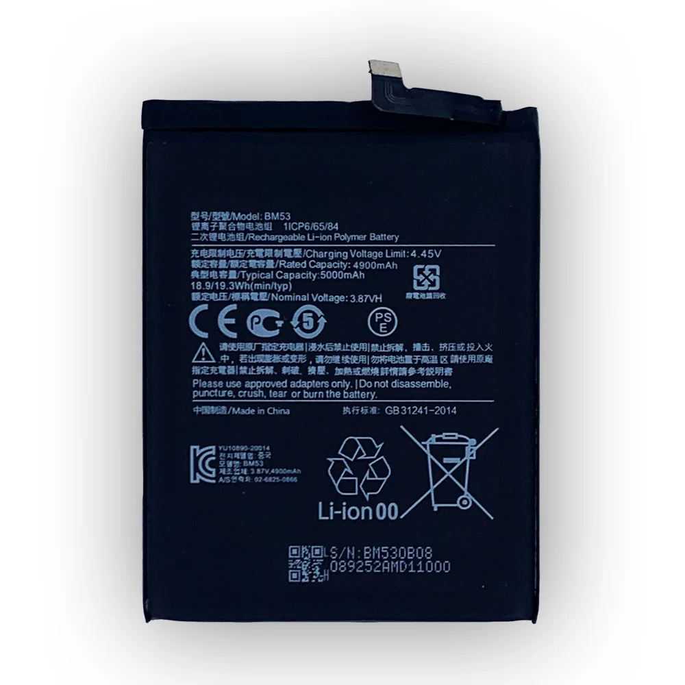 BM53 Battery  For Xiaomi 10T 10T Pro Mi 10T Repair Part Original Capacity Mobile Phone Batteries Bateria
