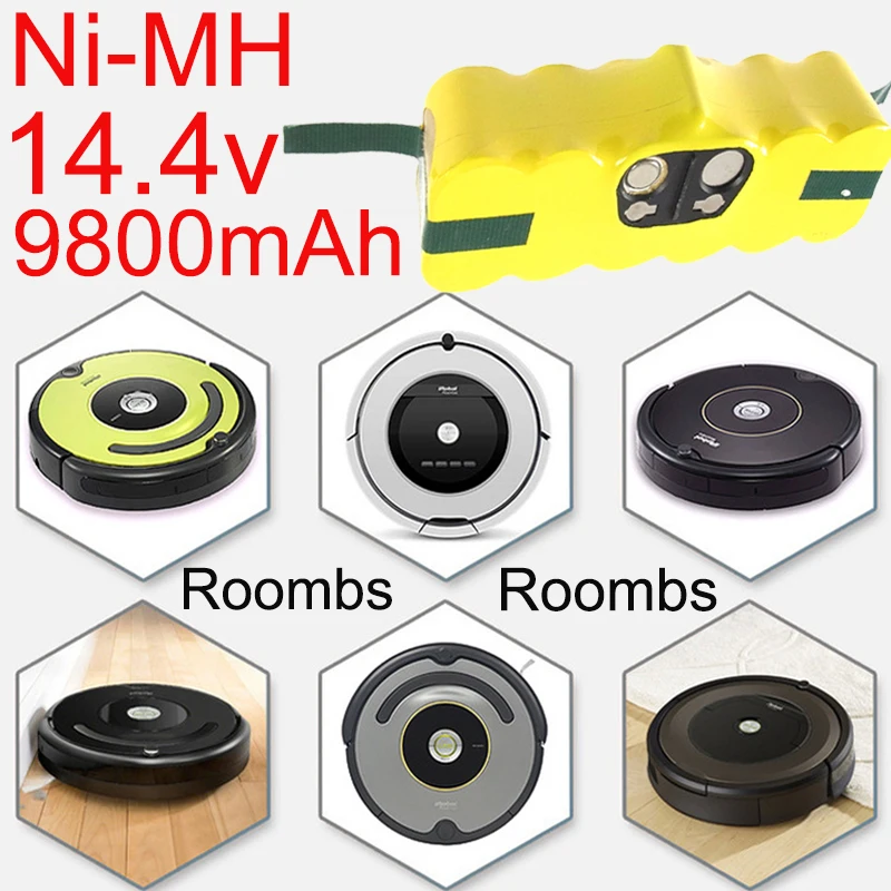 

Ersatz 9800mAh Ni-Mh Akku Für IRobot Roomba 500 600 700 800 Serie 536 555 560 580 620 630 650 760 770 780 790 870 880