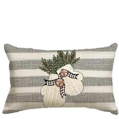 Рождественский снеговик наволочка для дивана, лен/хлопок