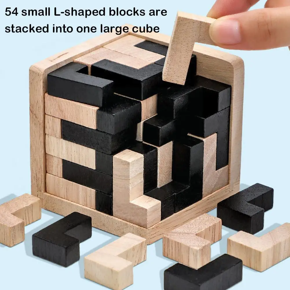 

Новый 3d деревянный куб-головоломка Ming Luban, взаимосвязанные обучающие игрушки для детей, Детский мозговик, раннее искусство K8x3