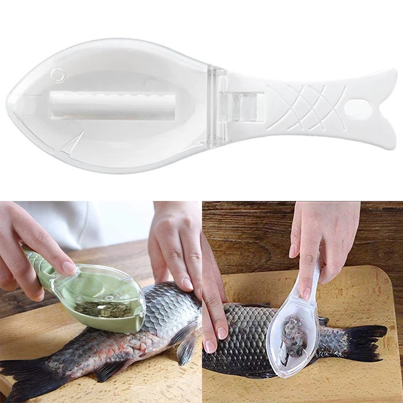 

Fast Remove Fish knife Fish Skin Brush Scraping Fishing Scale Brush Graters Cleaning Peeler Scaler Scraper Kitchen Tool