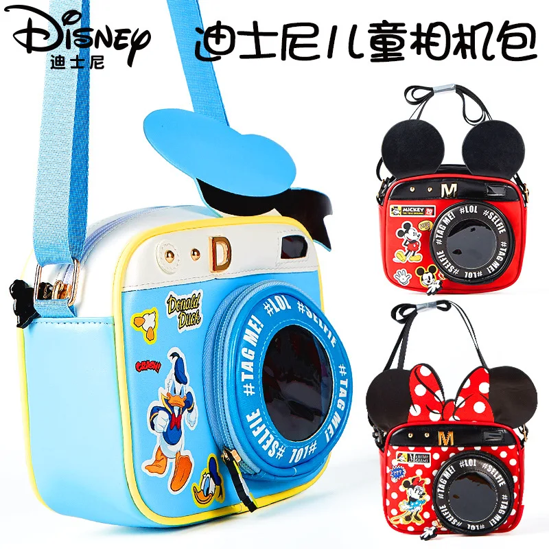 

Disney Anime Square Bag Series Mickey Minnie Donald Children Kawaii Cartoon Messenger Bag Camera Bag Children Birthday Gift
