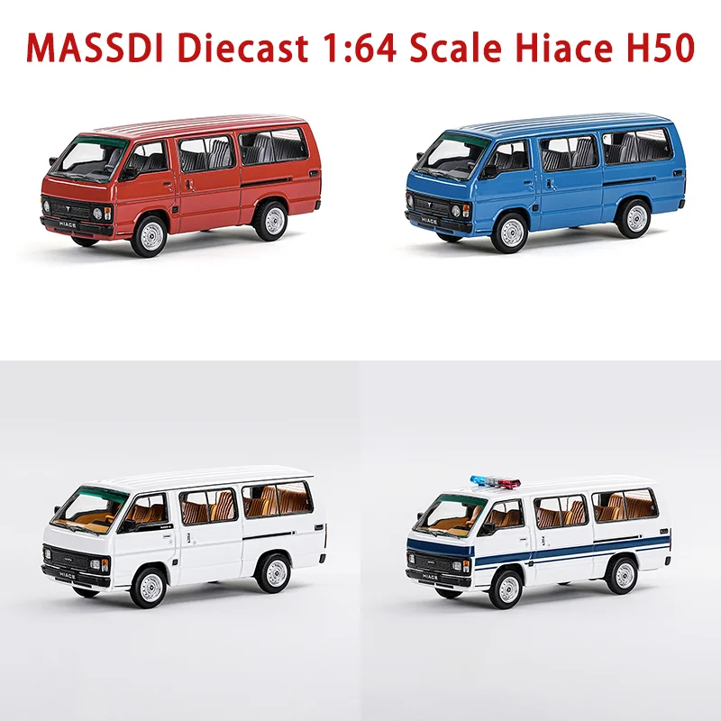 Фото Коллекционная модель автомобиля MASSDI Diecast 1:64 Hiace H50 из сплава, готовая к демонстрации, для взрослых, декоративная, подарок на праздник №3