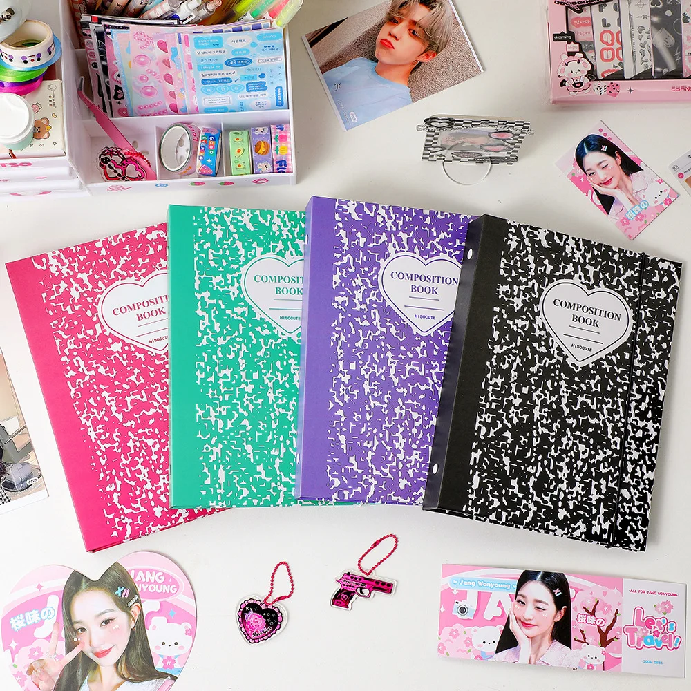 

Diary 2023 New A5 Matte Loose Leaf Binder Ring Notebook Inner Cover Collect Korea Idol Photo Planner Stationery Office Supplya