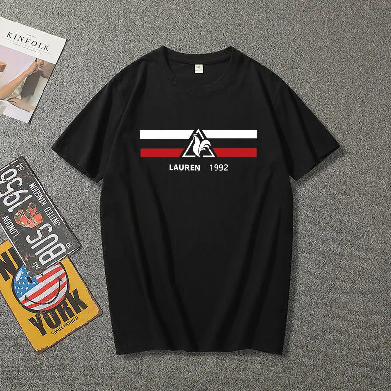 

Men's Short Sleeve Cotton Round Neck Golf T-shirt Tide Brand Men's Large Sports Casual Comfortable Loose T-shirt Men Tee Tops