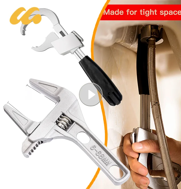 

Faucet Bubbler Wrench Water Outlet Filter Screen Unscrewer Aluminium Alloy Open End Spanner Bathroom Antiskid Disassembly Tool