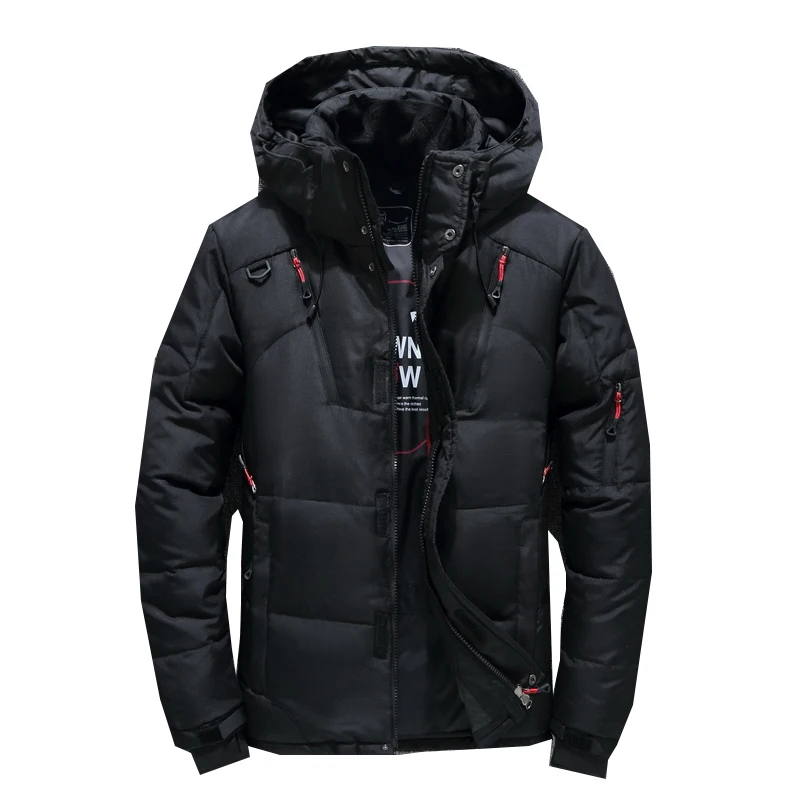 White Duck Mens Coat Thick Down Jacket Snow Parkas Male Warm Hooded Windproof Winter Down Jacket Outerwear Mens Windbreakers