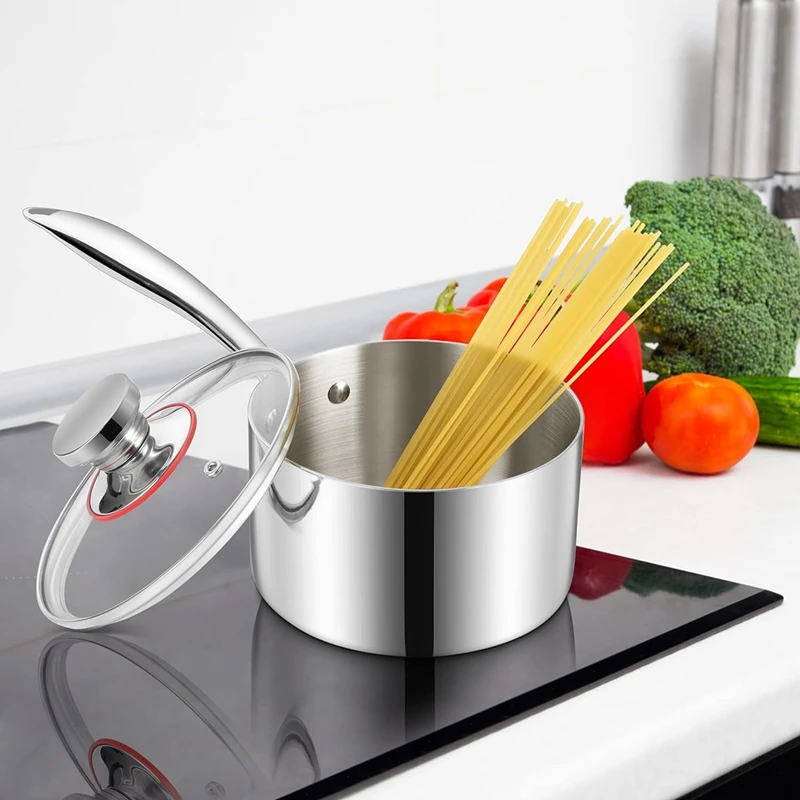 1 шт. 1-каратная кастрюля сковорода для молочного соуса со стеклянной крышкой