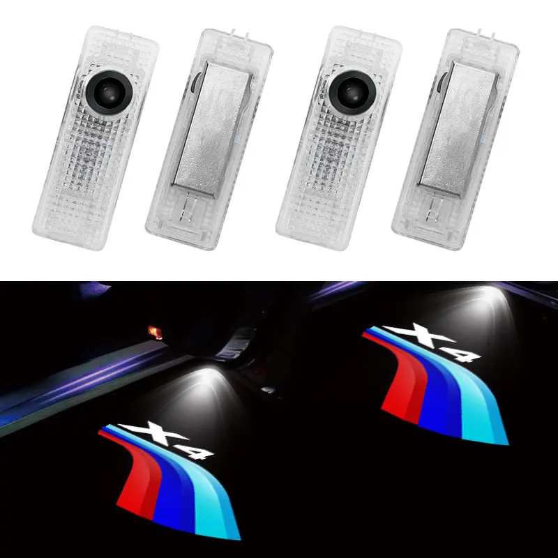 

2Pcs Led Car Door Logo Welcome Lamp Shadow Light For BMW X4 Series Laser Projector Ghost Light Accessories