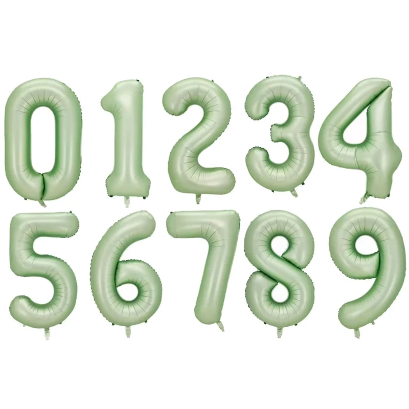 32-дюймовый Винтажный Зеленый шоколадный тематический шар с цифрами 0-9 цифры шары