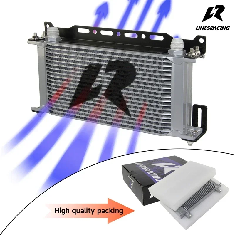 Фото Универсальный масляный радиатор LR + монтажный кронштейн Mocal Type Kit AN10, 19-рядный двигатель, двигатель 248 мм, черный/серебристый алюминий №4