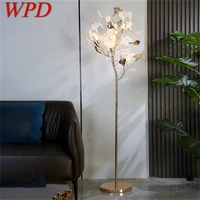 wpd nordic creative floor lamp ginkgo flower shape light modern led decorative for home living bed room