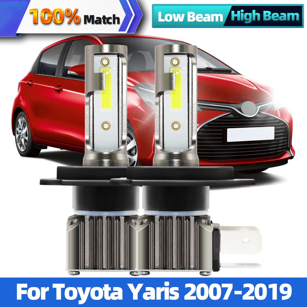 

6000K H4 Headlamps Bulb Canbus Led Lamp CSP 3570 Car Headlight CSP Chip Auto Light 90W 12000LM For Toyota Yaris 2007-2019