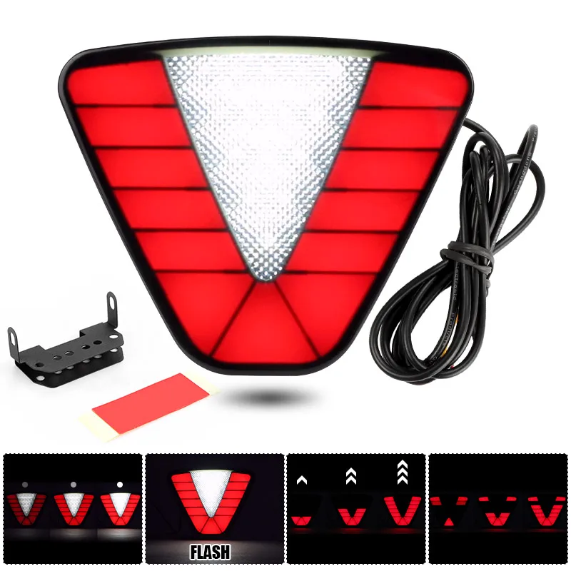 

F1 Trapeze Style LED Tail Brake Light Pilot Light Stop Safety Light Warning Reverse Signal Lamp 12V For Car Truck ATV Tractor RV