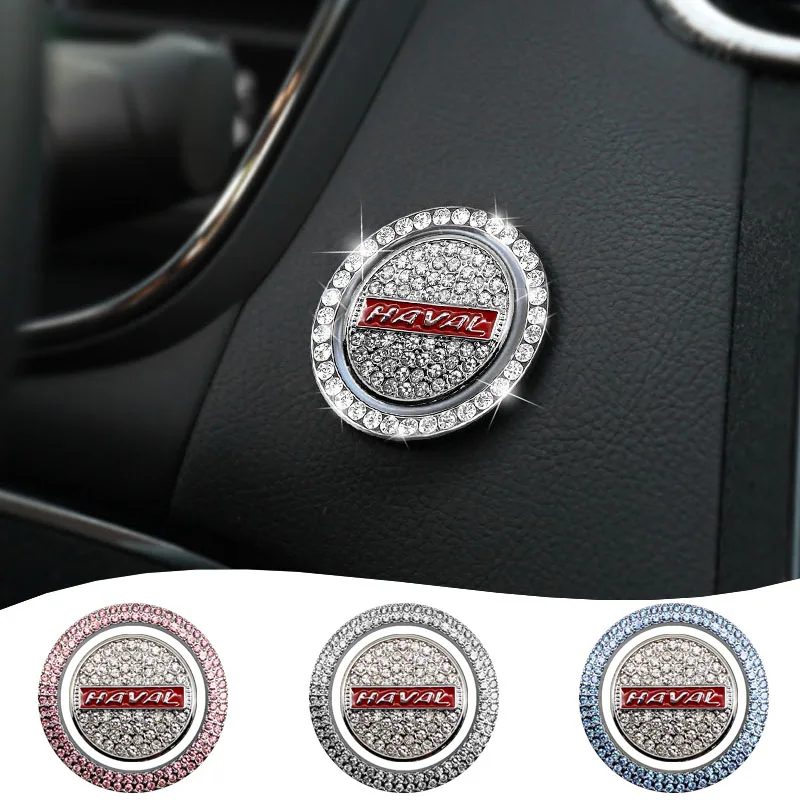 

1Pc Car Engine Ignition Start Button Decor Ring Crystal Sticker For Haval Jolion F7x F7 H6 2021 H3 H2 H5 H7 H8 H9 M4 Accessories