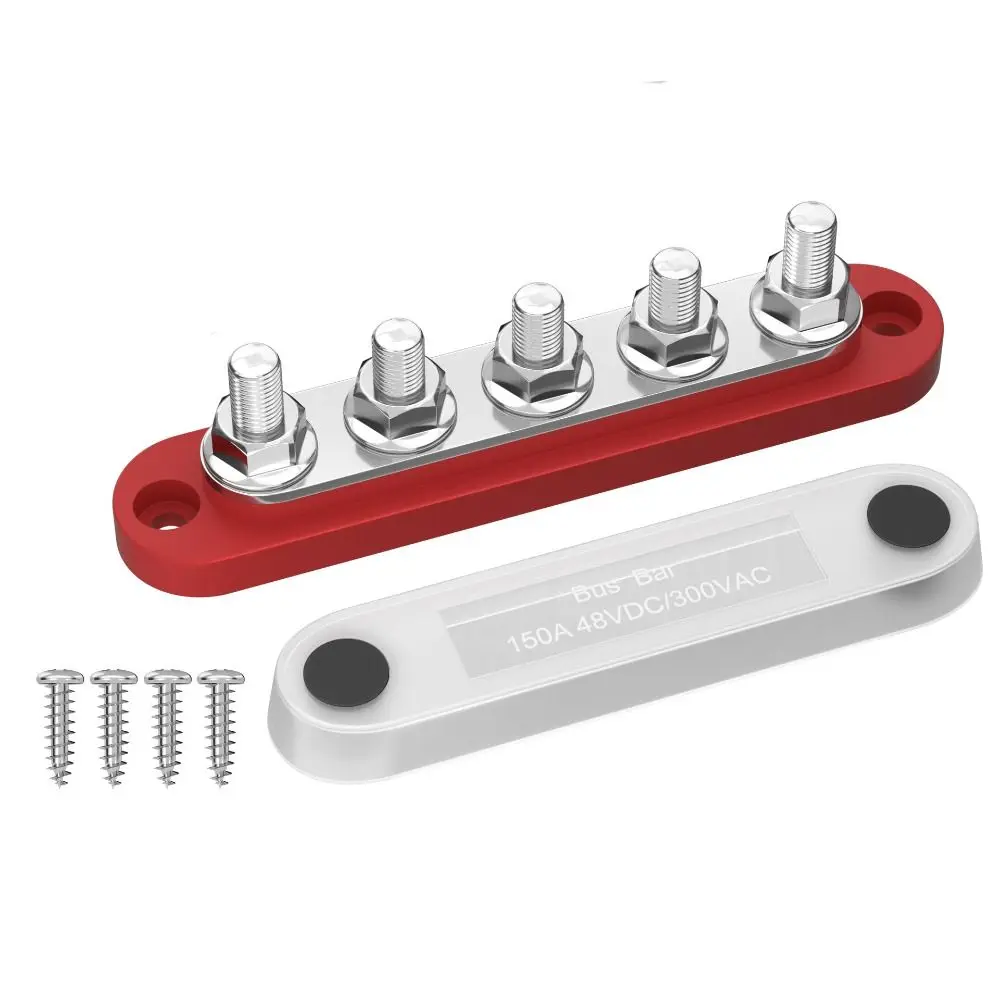 

1 шт. блок распределения мощности с крышкой а 48 В постоянного тока автомобильная шина Автомобильная Проводная балка шина медная шина проводник балка