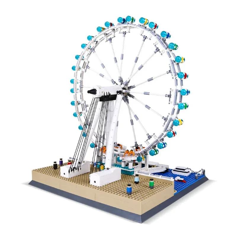 Городские супер колесо обозрения строительные блоки большая известная модель