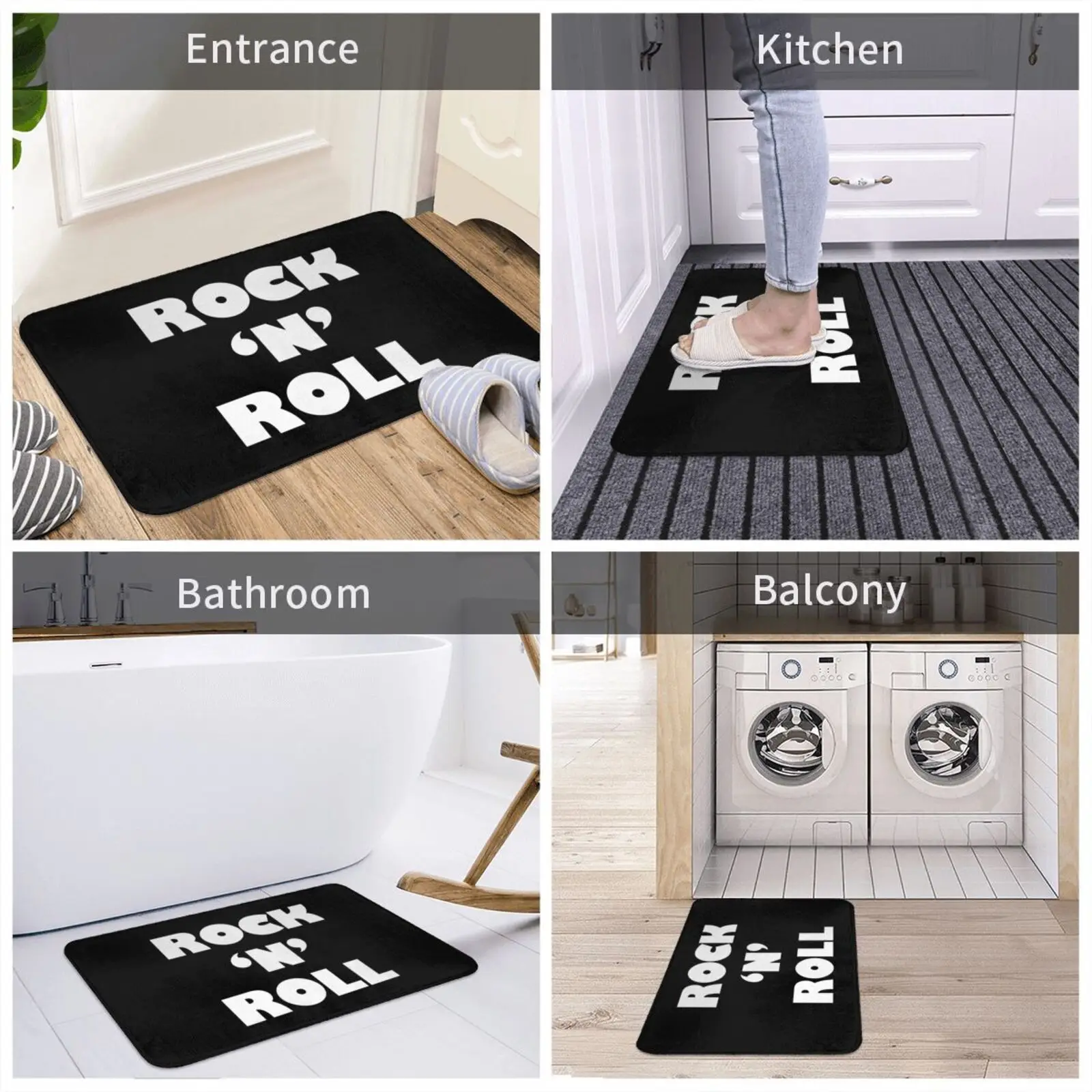 Rock N Roll Mat Rug Carpet Soft Modern Anti-Slip Living Room Light Luxury |