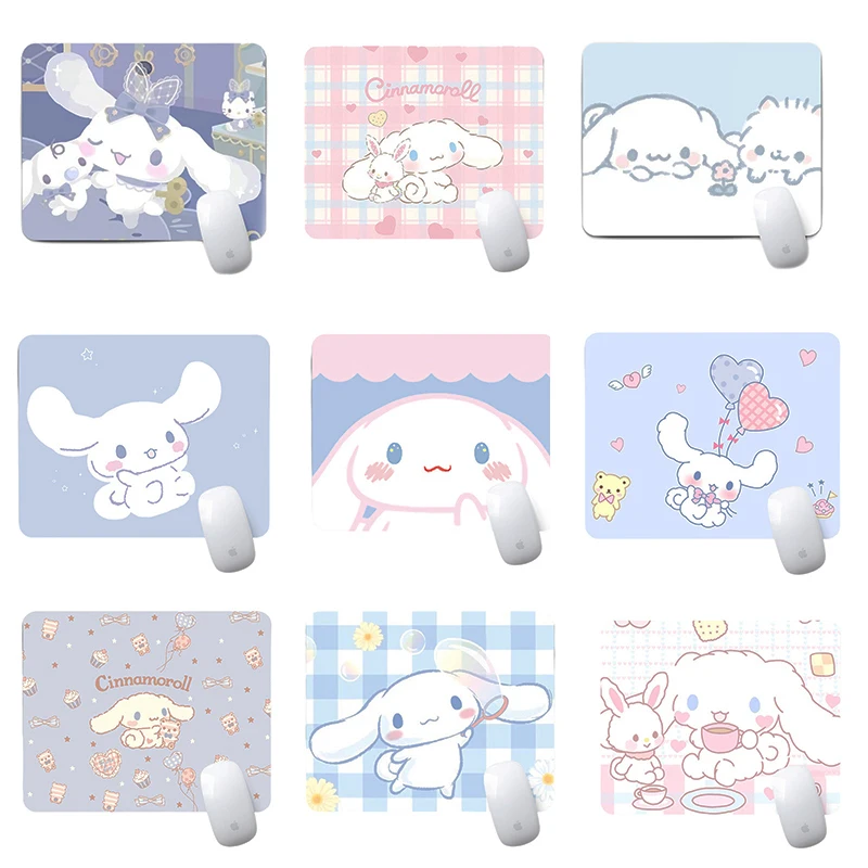 

Милый водостойкий коврик для мыши с изображением собаки корицы, мелодии, робота, кота, милый мультяшный коврик для девушек, офисный портатив...