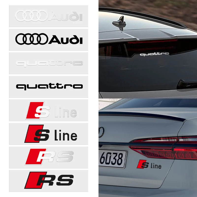 Автомобильный багажник аксессуары для Audi Sline RS A3 A4 B8 8P 8V B6 A5 A6 C7 Q5 B9 B7 C6 A1 Q7 R Badge