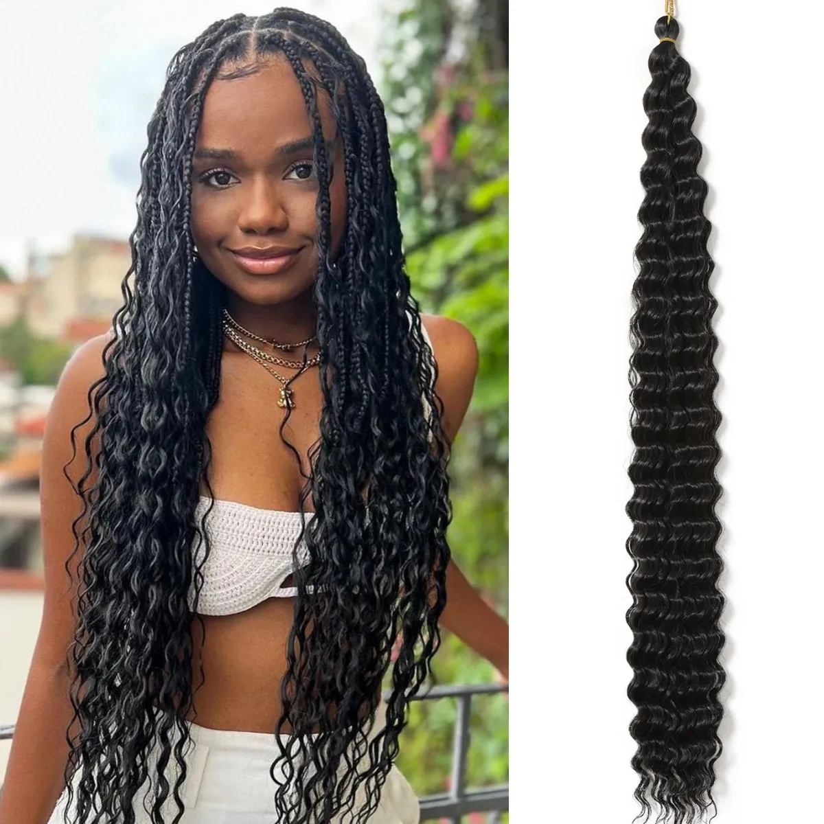 1 упаковка волнистые синтетические волосы 30 дюймов