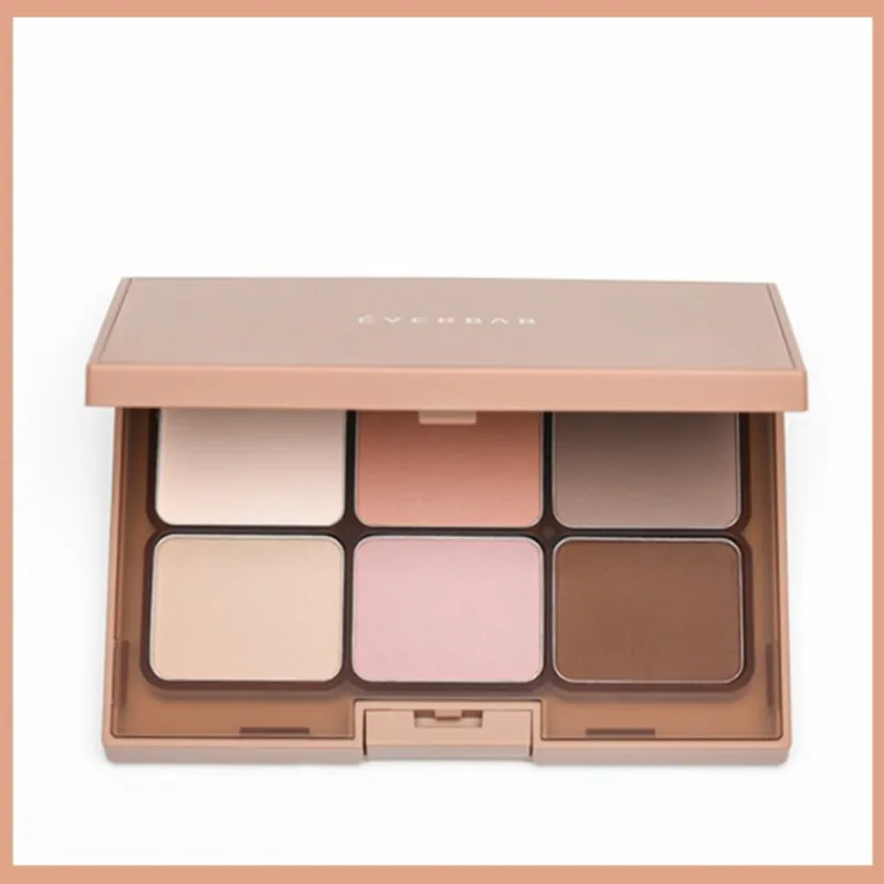 

everbab Eyeshadow Palette Set Matte Shimmer Earth Color Blush Highlighter Shading Trimming All-in-one Pressed Powder Pigments
