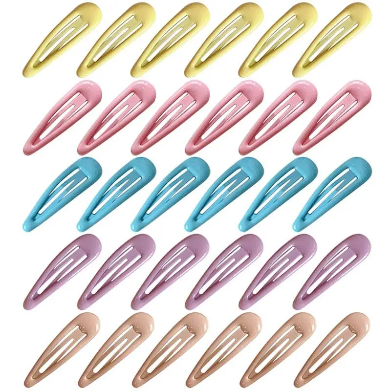 

Candy Color Hair Clips 30Pcs Non-Slip Hair Barrettes For Toddler Hair Accessory For Daily Life Dating Traveling Camping Holiday
