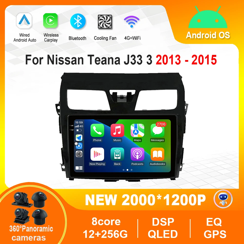 Автомобильный мультимедийный радиоприемник Android Auto для Nissan Teana J33 3 2013-2015