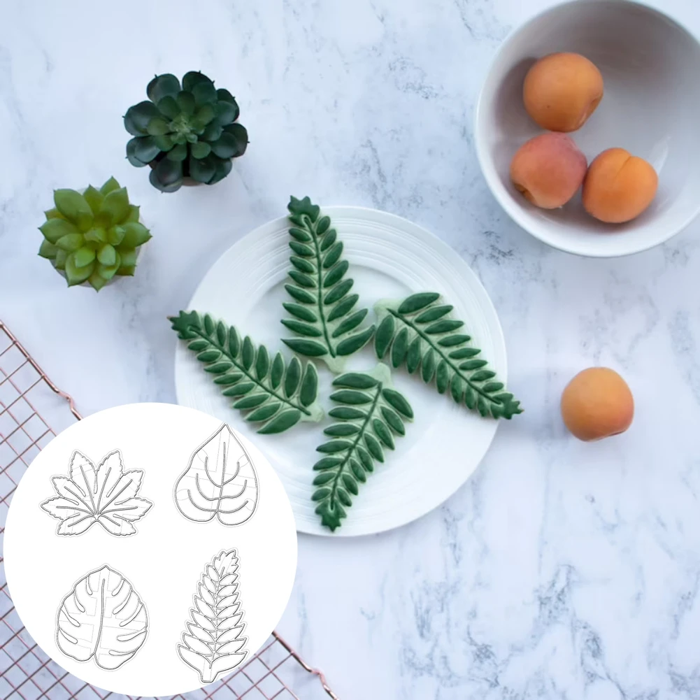 

Leaf Leaves Jungle Biscuit Cookie Cutter Fondant Cake Decorating Mold DIY Cookie Mold Baking Tools