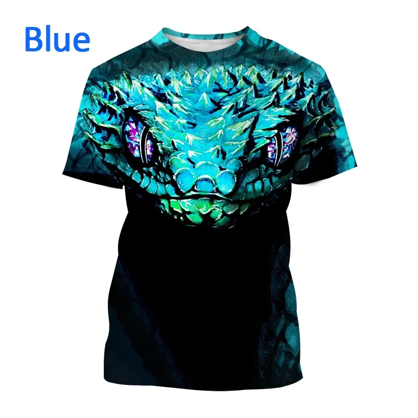 

Personality Animal Snake Pattern 3D Printing T-shirt Unisex Casual Round Neck Short-sleeved tee