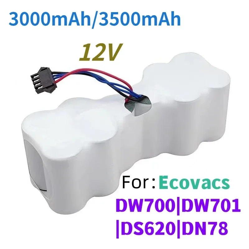 Фото Подходит для аксессуаров для подметальных роботов Ecovacs DW700, аккумулятора Miaomiao DW701, оригинальной подметальной машины DS620, 12 В, 3500 мАч №1
