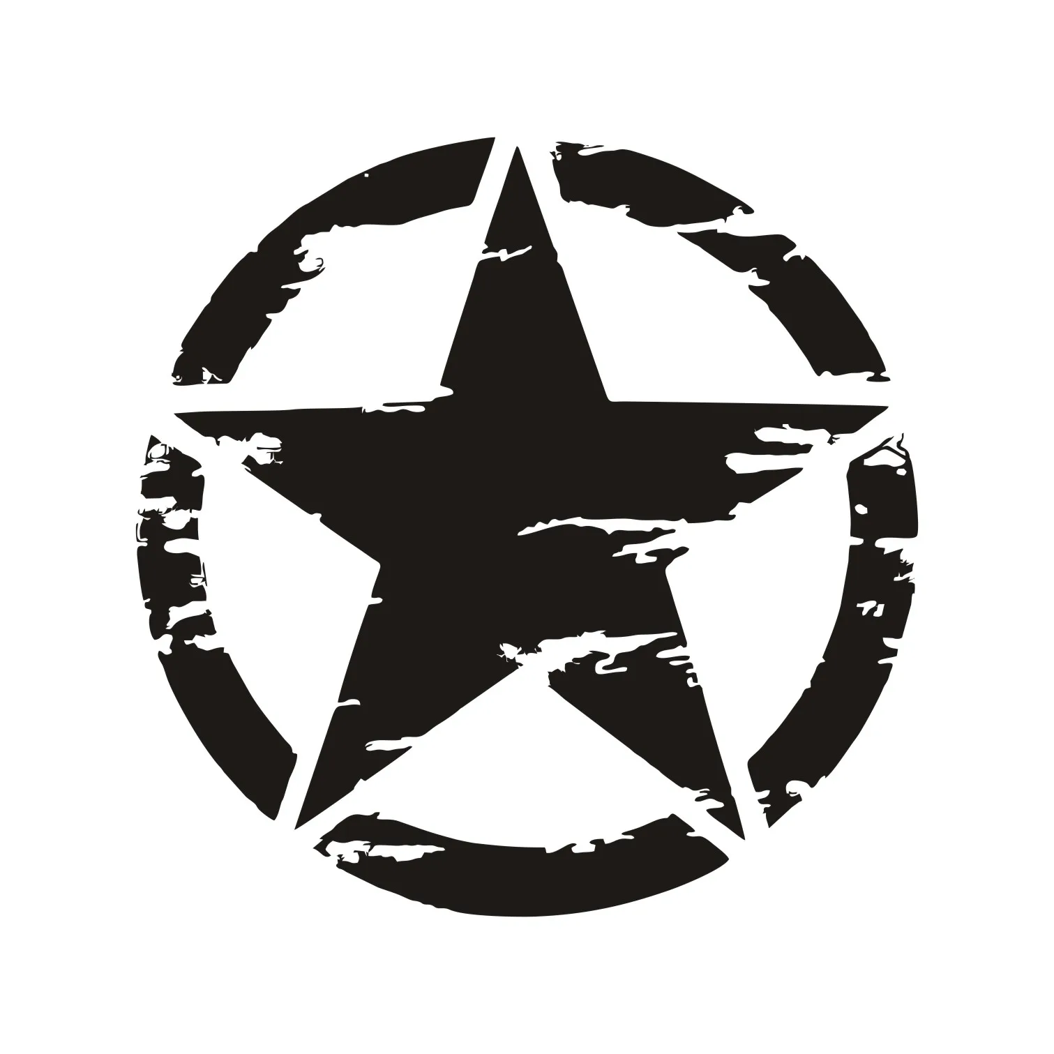 Наклейка на автомобиль "Military Army Star Hood KK Off Road" для джипа Wrangler, экстерьерные аксессуары, винил, 15 см.