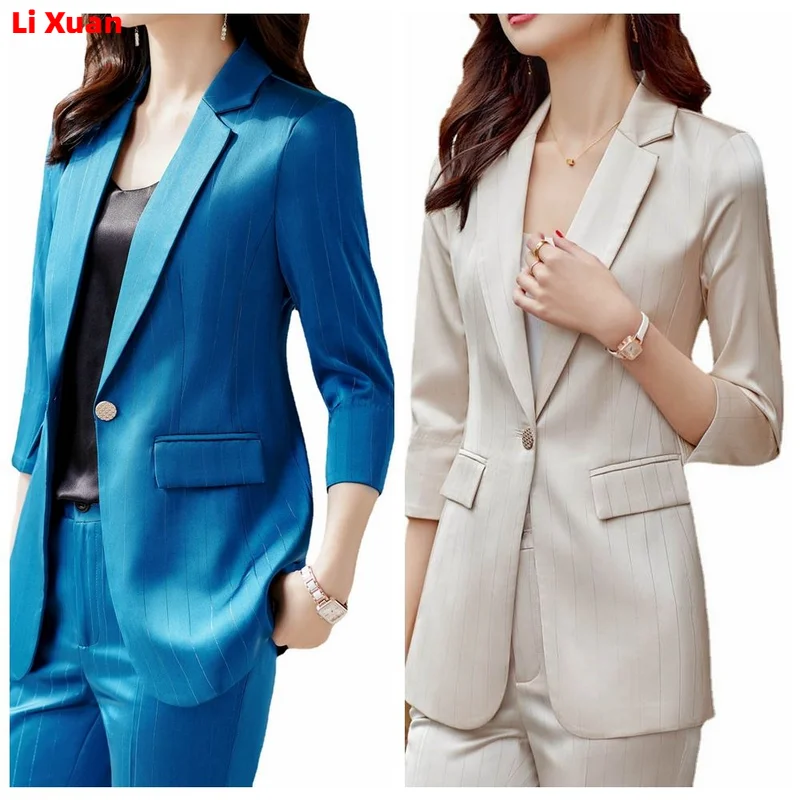 Superior Quality Spring Summer Formal Ladies Fashion Blazer Women Business with Sets Work Wear Office Casual Pants Jacket Suits