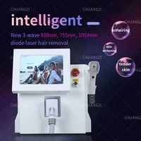 2022 new portable diode laser 3 waves 755 808 1064nm diode laser body face hair removal machine
